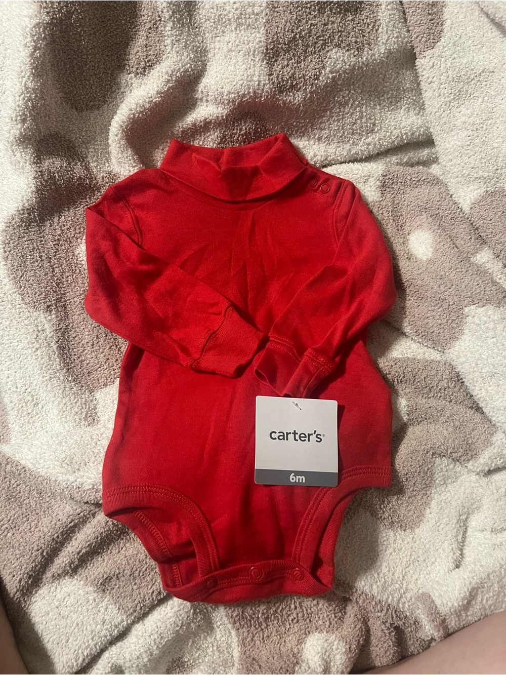 Carter's Bright Red Long-Sleeve Baby Bodysuit